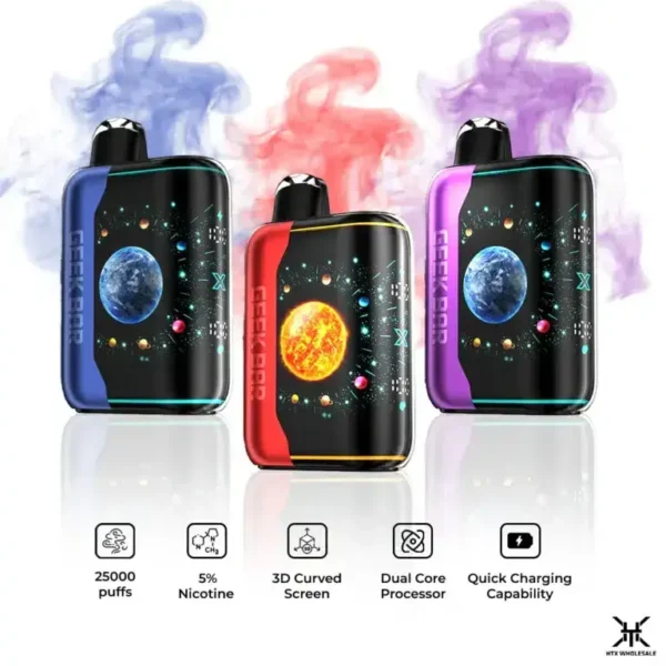 1-GeekBarPulseXPlatinumEdition_SimpleDesign_HTX-768x768-1.webp 【買5贈1】GEEK BAR Pulse X星空旗艦25000口拋棄式電子煙|全球首創3D曲面星空螢幕催生細膩煙霧|注重前衛科技感與生活質感的商務族群必備貨