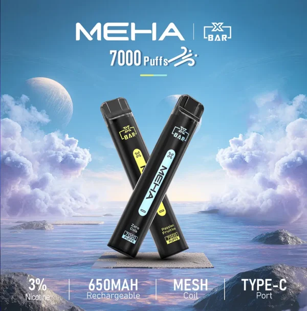 443a041ec20ac873464e45ded4706308.webp MEHA XBAR魅嗨小黑條7000口拋棄式電子煙|主打沁涼層次與持久電力|適合偏好強烈冰爽吸感的玩家