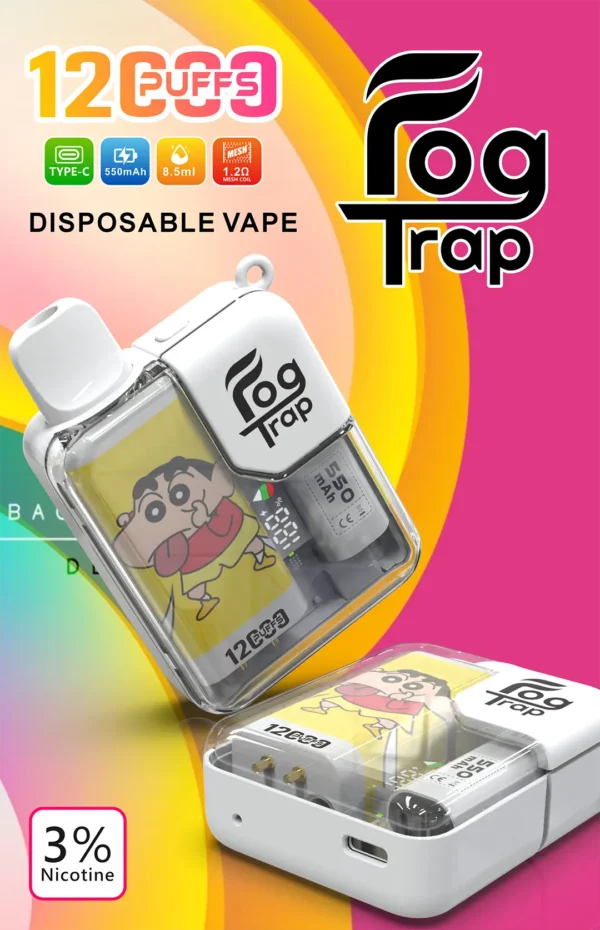 【買10送1】Fog Trap 12000小新LABUBU聯名 | 釋放豐富擊喉層次拋棄式電子煙｜專為偏好童趣設計的上班族