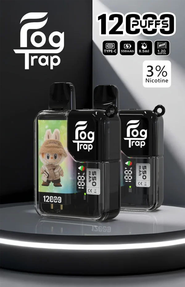 【買10送1】Fog Trap 12000小新LABUBU聯名 | 釋放豐富擊喉層次拋棄式電子煙｜專為偏好童趣設計的上班族