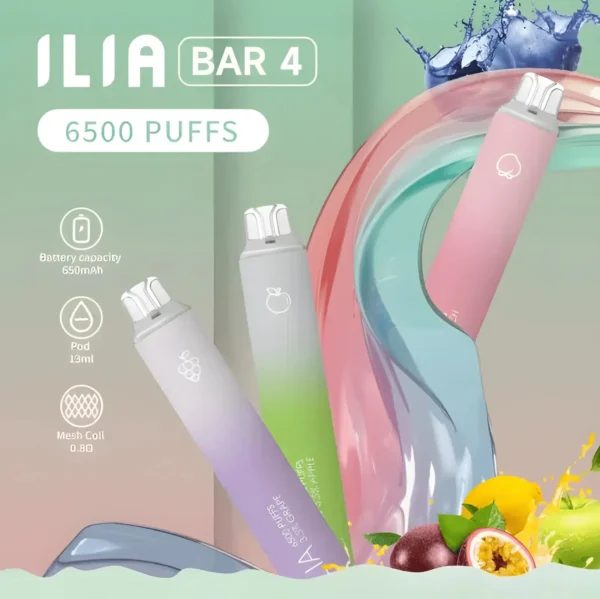 ILIA-BAR4-6500-Puffs_一次性電子煙_拋棄式_哩啞4代_持久電量.webp ILIA哩亞Bar4零下凍感6500|長效續航打造清透霧感|偏好日常減壓與隨身攜帶