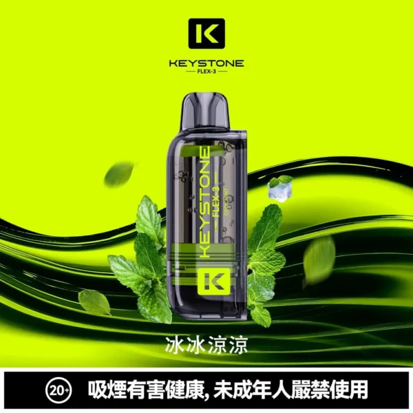 【買一盒煙彈送主機】KEYSTONE FLEX-3 鑰石 25000口拋棄式電子煙｜三段功率調節與Mesh網芯霧感體驗｜適合追求高續航與個性化口感的玩家
