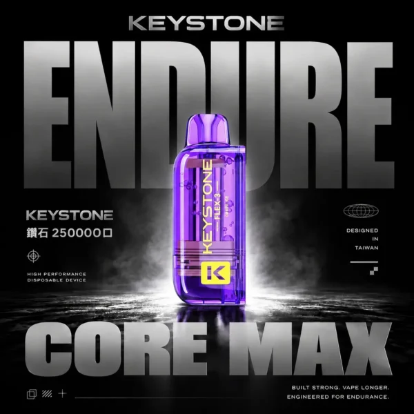 【買一盒煙彈送主機】KEYSTONE FLEX-3 鑰石 25000口拋棄式電子煙｜三段功率調節與Mesh網芯霧感體驗｜適合追求高續航與個性化口感的玩家